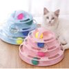 Dog Trust Cat Toy Roller Cat Toys Interactive with Three Colorful Ball Interactive Kitten Fun Mental Physical Exercise Puzzle Toys for Indoor Blue