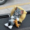 Mouse & Cat Cute Sleeping Car Dashboard Accessories Toy Best Mouse & Cat Cute Sleeping Car Dashboard Accessories Toy Best Animated Most Loved Cartoon Figurine for Car Interior, Office Desk & Tabletop Decoration | Premium Resin Collectible Gift