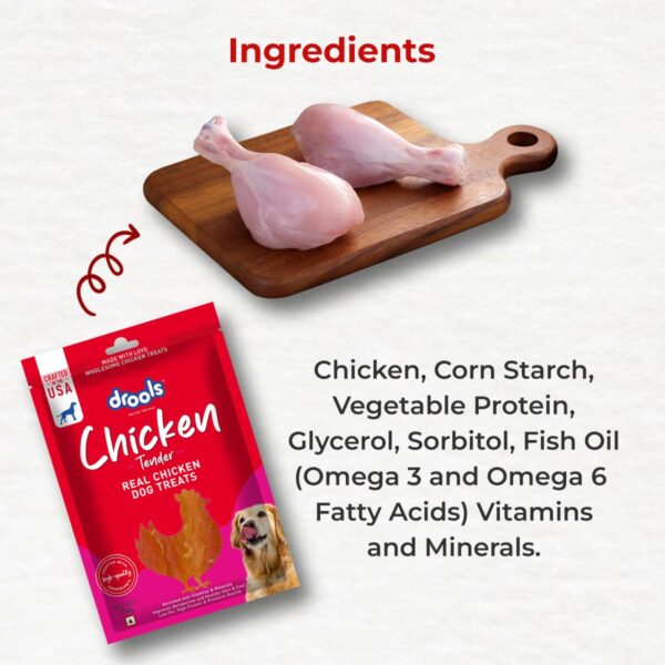 Drools Real Chicken Tender, Dog Treats Stick, 70gm | Rich in Protein, No Artificial Preservatives | Best for Training & Bonding | for Puppy & Adult