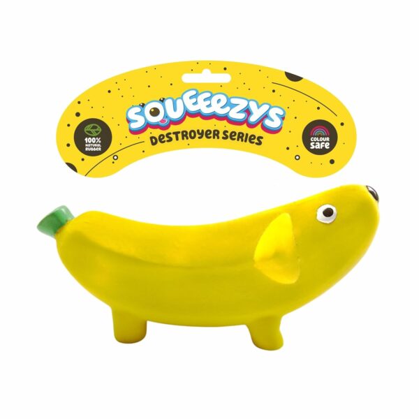 Banana Dog – Squeaky Toys for Dogs, Latex Dog Toys Banana Dog – Squeaky Toys for Dogs, Latex Dog Toys for Medium Dogs (0–20kgs) – Yellow