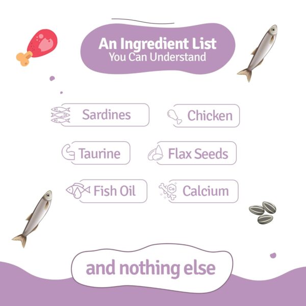 61ZXnl0WyPL._SL1500_.jpg BLEP Healthy Cat Food for Adult & Kittens | Slurpy Sardines | Zero Preservatives | Wet Cat Food | Complete Meal & Balanced | Travel Pack | 100g | 100g Pack of 1