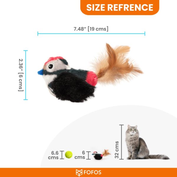 61ad1wizoOL._SL1190_.jpg BarkButler x FOFOS Black Bird Cat Toy - Cat Toys Interactive, Flappy Bird Cat Toy with Catnip - Black