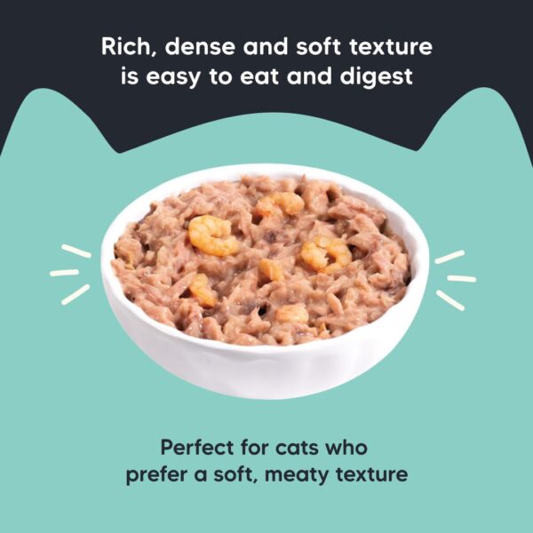 Meowsi by HUFT Tuna & Shrimp Pate Wet Cat Food - 80 gm | Pack of 6 | Delicious & Creamy Food for Persian & All Breeds | Rich in Omega-3, Essential Nutrients & Hydration for Optimal Health