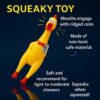 Western Era Squeaky Chicken Dog Toy 32CM | Rubber Rooster Shaped Interactive Chew Toy for Dogs & Puppies | Built-in Squeaker for Fetch & Training | Textured Surface for Teeth Cleaning | Funny Dog Toy