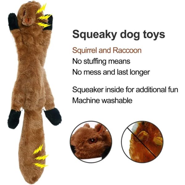 The Pets Company No Stuffing Plush Puppy, Dog Chew Toy Squeaky Crinkle Crackle, Durable Toys for Dogs, Interactive Pet Chew Toys for Small Medium Large Breeds, Boredom Buster - Fox (44 Cms)
