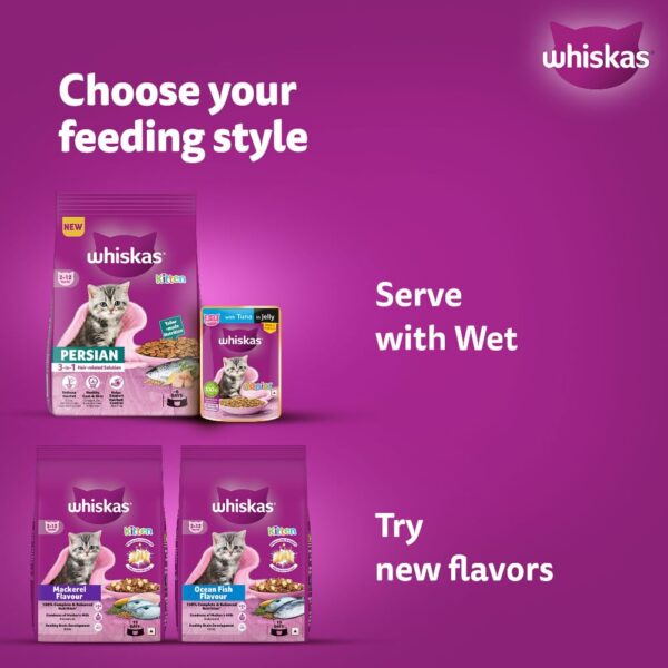 61bv2B8J7sL._SL1001_.jpg Whiskas Persian Kitten (2-12 Months) Dry Cat Food, 6.8kg, 100% Complete & Balanced Tailor Made Nutrition, Reduces Hairfall, for Healthy Coat & Skin