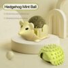 Sunkizzrs® Catnip Toy - Scratching & Rubbing Mint Balls(1 Pcs) Cats Rotatable Edible Mint Natural Healthy Teeth Cleaning Chew Claw Toy for Cat/Kitten (Green Hedgehog)