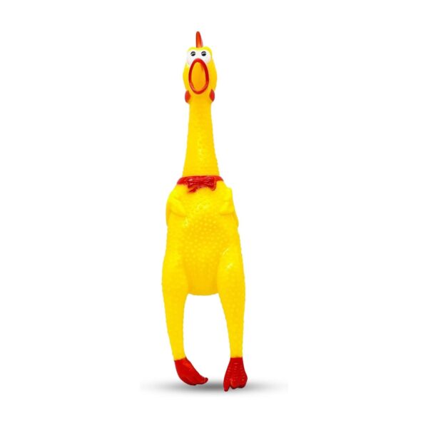 Emily Pets 1 Pack Chicken Dog Toy Screaming Chicken Toys Emily Pets 1 Pack Chicken Dog Toy Screaming Chicken Toys Large Squeeze Chicken Noisemaker Dog Squeak Durable Toys for Pet Chew Gifts Prank Novelty Toy (Yellow, Small)