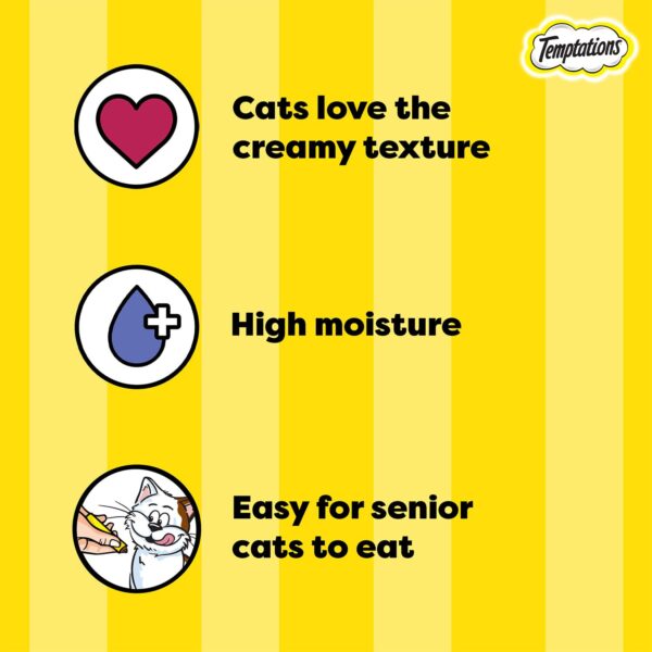 Temptations Creamy Purrrrr-ée Lickable Cat Treats, Maguro and Scallop Flavour, 48 G, Made with Real Fish, Goodness of Protein, Vitamins & Minerals,All Life Stages