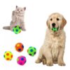 RvPaws LED Whistle Squeaky Squeaker Sound Ball for Puppy, Dog & Cat, Pet Chew Playing Rubber Ball Toy Small Pet Only - 1 Pieces