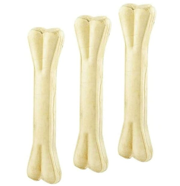 61e2wdK-1zS._SL1500_.jpg Pressed Dog Bone 6 inches Bones Medium to Adult Dog Chew Treat, Chicken Flavor - Pack of 3