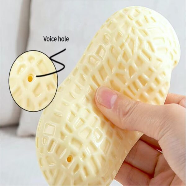 61e7DUzVesL._SL1080_.jpg Peanut Shaped TRP Dog Squeaky Interactive Toy Width for Training, Exercise, chew Toy (12.5 X 5.5 Centimeters, Natural)