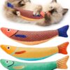 D&C PAWS Catnip Fish Toy for Cats Soft and Durable, D&C PAWS Catnip Fish Toy for Cats Soft and Durable, Interactive Cat Kicker Toys for Indoor Kitten Exercise 8 Inches Teething Chew Toy for All Breeds (Pack of 1 Pcs, Multicolor)