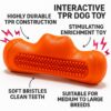 61ebAFZRv0L._SL1024_.jpg The Pets Company Indestructible Dog Chew Toy | Durable TPR Rubber Pet Toy for Aggressive Chewers | Strong, Non-Toxic, Teeth Cleaning, Squeaky Roller Toy for Large Dogs - 6.3 Inches (Colour May Vary)