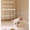 Flapping Wings Chirping Bird Toy for Cats, Puppies, Kittens | Rechargeable, Touch Activated Motion Sensor On/Off, Elastic Cord Hanging Dancing Sparrow Bird Toy (No Flying)