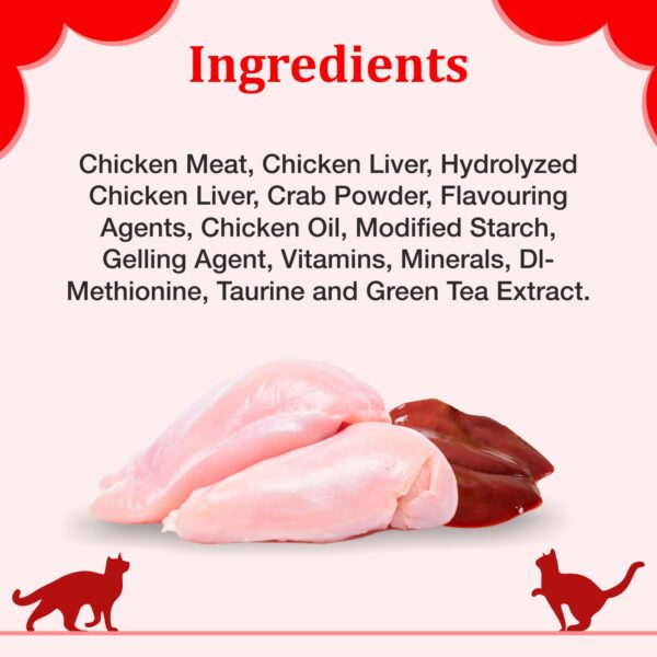 PUREPET Creamy Cat Lickable Treats, Crab & Chicken, Pack of 5 X 75 G, Total 375 G,All Life Stages