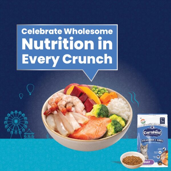 61g1Wwh-lDL._SL1080_.jpg Ocean Fish & Antarctic Krill Adult Dry Cat Food 1 kg | Fresh & Natural Ingredients | Highly Palatable | Supports Healthy Skin & Glossy Coat | Premium Nutrition for Cats