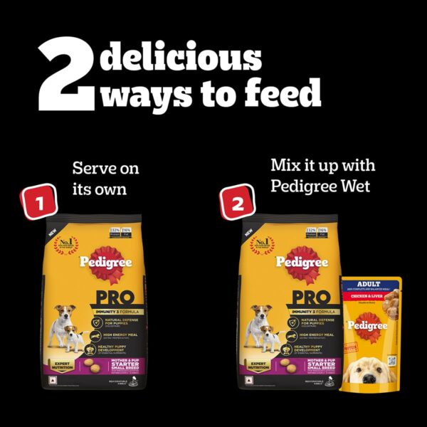 Pedigree PRO Mother & Pup Starter Small Breed, 1.2 kg Dry Dog Food, Vet Trusted Brand, Expert Nutrition, Quality Protein, 33% More Nutrients (3-12 Weeks)