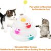 Woofy Cat Toy 4 Level Towers of Circle Track Roller with Moving Balls Interactive Play Toy for Small Dogs Kitten/Cat