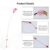 3-Piece Cat Toy, Flying Bird Toy for Cat with Feather ，Interactive Cat Small Bell for Persian, Durable Pet Stick, Fun Catcher Cats Stick ，Suitable for Both Indoor and Outdoor Use