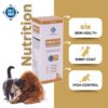 Omega 3+6 Concentrated Salmon Fish Oil for Dogs & Cats with Vitamins & Minerals | Shinier Coat, Itch & Allergy Control | Improves Skin & Hair Health | Nutritional Supplement for Pets - 100 ml