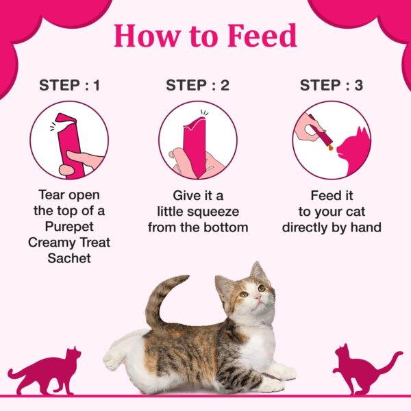 Purepet Creamy Lickable Cat Treats,Tuna & Bonito 360Gm(15g x24 Pcs)| Rich in Protein,Taurine for Heart & Vision,Ideal for Training and Bonding, Promotes Hydration| Treats for Kitten and Adult Cats