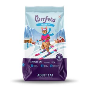 Adult Dry Cat Food | Chicken & Rice | 1.2 Adult Dry Cat Food | Chicken & Rice | 1.2 kg Ingredients |40% Reduction in Urinary Track Diseases |Anti Hairball Formula |Healthy Skin & Coat |Improves Digestive Health
