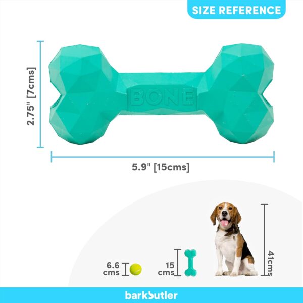61mkM4hNQwL._SL1500_.jpg BarkButler Chu The Bone Dog Toy - Green | Medium-Large Dogs(10-30kg) | Durable & Treat-Dispensing | Gentle on Teeth & Gums | 100% Natural Rubber | Non-Toxic | Suitable for All Dog Breeds