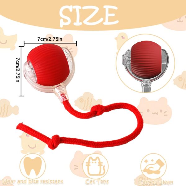 Tails Cat Toys,Agile Moving Ball with Elastic Mesh Tail,Interactive Cat Toy for Indoor Cats,Motion Activated,Ultra-Fast Kitten Toys