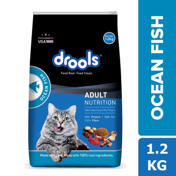 Drools Dry Cat Adult Food Ocean Fish 1.2kg