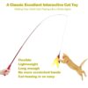 61numwM8YNL._SL1500_.jpg Qpets® Cat Teaser Toy,11 Pcs Cats Toys Set with 2 Retractable Teaser Wand & 5 Feather Teaser & 4 Worm Teaser for Kitten to Play Chase Activity Exercise
