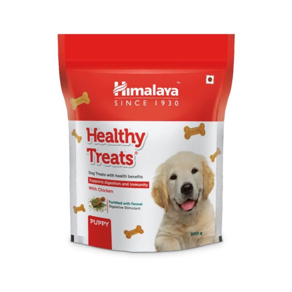 Himalaya Healthy Dog Biscuit Treats for Puppy with Chicken I Supports Digestion & Immunity | Training & Rewards | 500g