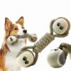 Foodie Puppies Dog Chew Cotton Rope Toys 3in1 Combo for Small Dogs & Puppies (Dual-Tennis + Carrot + CornStick Rope) Knotted Cotton Chew Dog Toy for Playing, Teeth Cleaning & Training (Color May Vary)