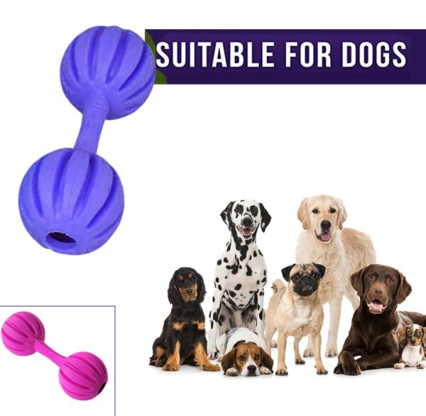 Western Era Dog Rubber Dumble Toy with Bell is Fun, Interactive, Amazing, Provide a Sense, Healthy Exercise,Training, Stimulation, Chew, Play, Ideal for Medium and Large Breeds(Large)