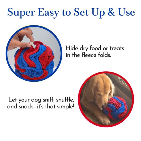 61ox9T0R17L._SL1080_.jpg PETS EMPIRE Dog Snuffle Ball Toy – Slow Feeder Ball for Dogs, Nosework Enrichment Toy for Mental Stimulation, Anxiety Relief & Training