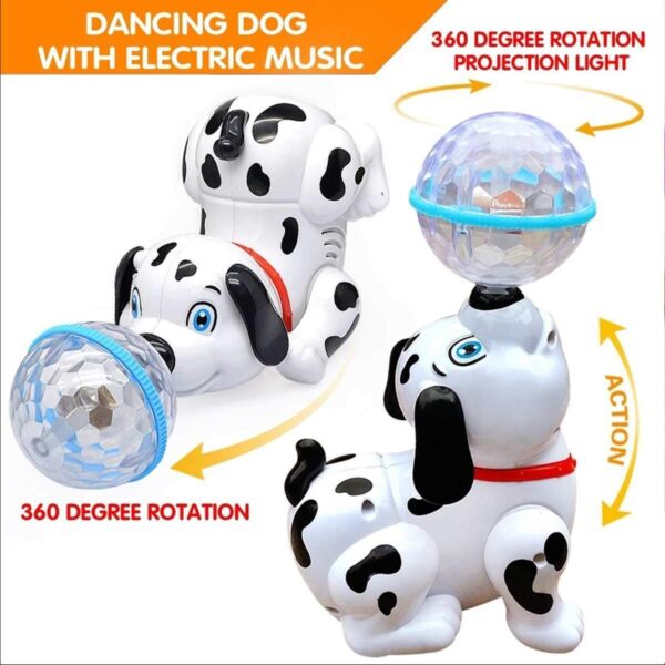 VGRASSP Dancing Dog Toy for Kids Babies with Music and 3D Flashing LED Light Ball - Cute Animal Puppy Gift for Boys and Girls