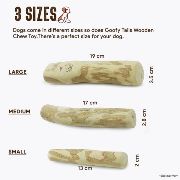 Goofy Tails Coffee Wood Dog Toys| Splinter Free, Caffeine Free, Dog Chew Toys | Natural, Safe Puppy Toy | Dental Care Toy for Dogs & Puppies | Small, 1 Piece