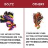BOLTZ Cotton Rope Chew Toy for Dogs Large with 5 Chew Knots 25 Inch in Length
