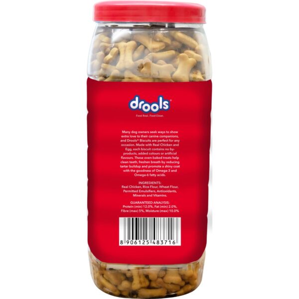 Drools Chicken and Egg Biscuit, Dog Treats 800g, All Life Stages