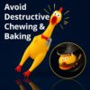 Western Era Squeaky Chicken Dog Toy 32CM | Rubber Rooster Shaped Interactive Chew Toy for Dogs & Puppies | Built-in Squeaker for Fetch & Training | Textured Surface for Teeth Cleaning | Funny Dog Toy