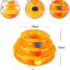 cature Care by Nature 3 Levels Pet Cat Toy Funny Tower Tracks Disc Cat Tracks Toys Training Intelligence Amusement Plate Cat Ball Toys For Cats Kitten With Free 10 Ml Catnip Offer