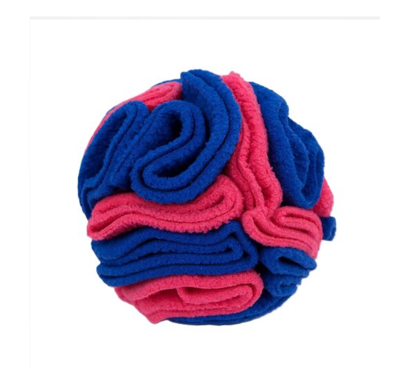 The Pets Company Snuggle Snuffle Dog Feeder Ball – Interactive The Pets Company Snuggle Snuffle Dog Feeder Ball – Interactive Puzzle Toy for Dogs, Mental Stimulation, Anxiety Relief, Slow Feeding, Machine Washable, Treat Dispenser, Multicolor - 6 Inches