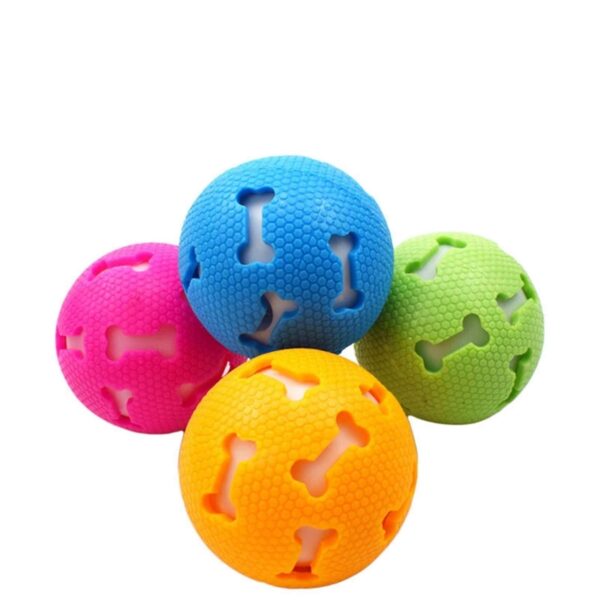 PSK PET MART Combo of 3 Squeaky Interactive Ball Toy for Dog/Puppy-Small-Multicolored