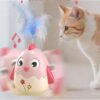 emily pets Interactive Cat Toy with Feather & Sound | Tumbler Design for Cats & Kittens | Self-Balancing Motion Toy for Indoor Play & Exercise