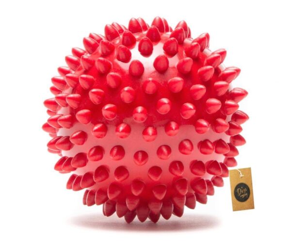 The Dogs Company The Pets Company Natural Rubber Spiked Ball The Dogs Company The Pets Company Natural Rubber Spiked Ball Dog Chew Toy, Puppy Teething Toy, 3 Inches
