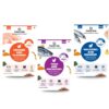 Goofy Tails Wet Cat Food and Kitten Food 3 Combo, Goofy Tails Wet Cat Food and Kitten Food 3 Combo, 1050g (15 Pouches x 70g), Tuna and Anchovies, Mackerel and Seaweed, Chicken and Flaxseeds, Preservative Free, Wholesome, Natural Cat Wet Food