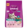 Whiskas Persian Adult (1+ Years) Dry Cat Food, 6.8kg, 100% Whiskas Persian Adult (1+ Years) Dry Cat Food, 6.8kg, 100% Complete & Balanced Tailor Made Nutrition, Reduces Hairfall, for Healthy Coat & Skin