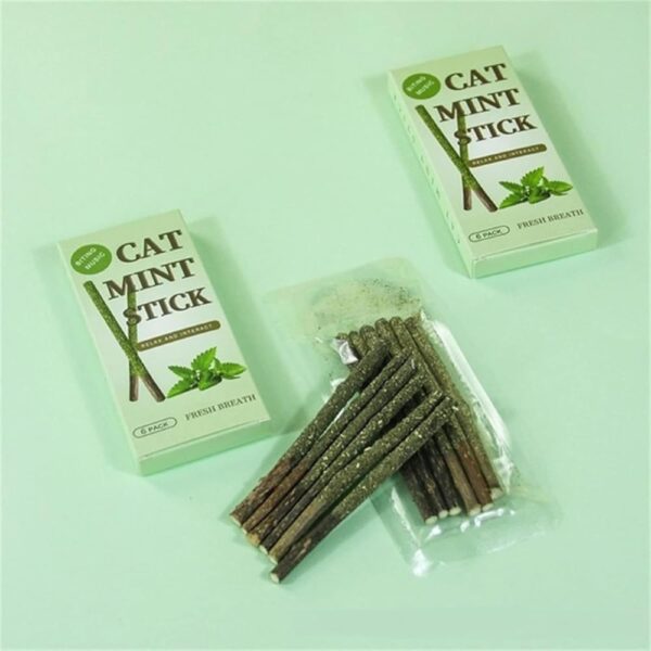 cature Care by Nature Cat Chew Sticks - Natural Catnip Toys With Mint Stick For Cat Teeth Cleaning & Playful Entertainment
