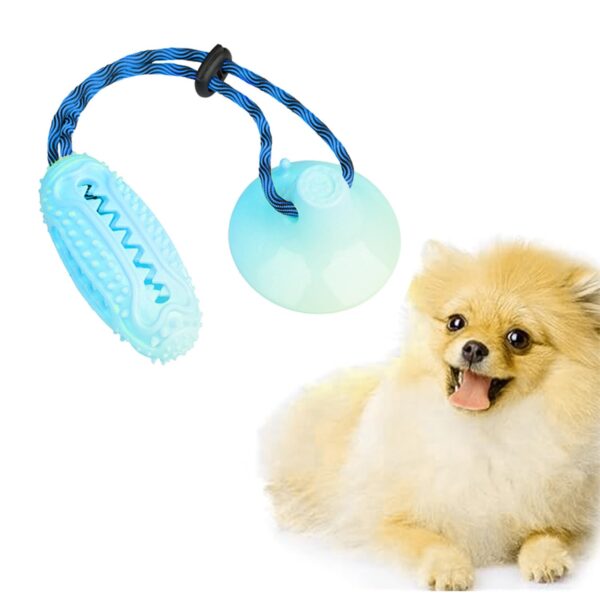 emily pets Dog Chew Toys for Aggressive Chewers | Treat Dispensing Puzzle Ball & Teething Rope Toys for Puppies and Medium Dogs – Interactive Training Toys for Boredom Relief (Blue)