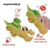 Sage Square Dog Squeaky Chew Toys for Aggressive Chewers Dental Teething Cleaning [Non-Toxic Soft Natural Rubber], Cute Crocodile Design (Colour May Vary)